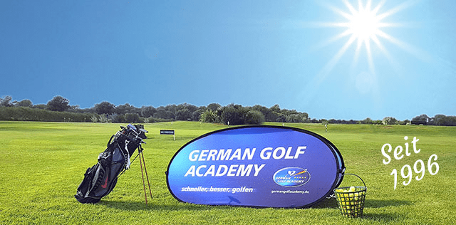 German Golf Academy Banner auf dem Golfplatz